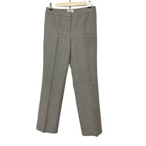 Le Suit Women Dress Pants Sz 2P Tweed Trouser Gray